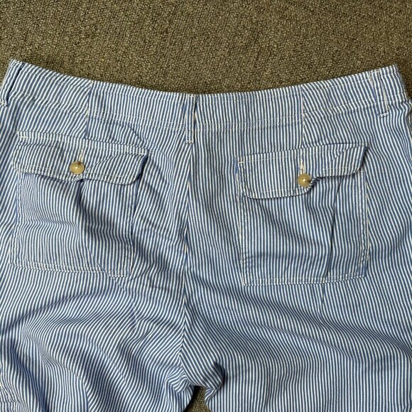 Liz Claiborne Vintage Railroad Blue & White Stripe Women's Pants Size 10 - Picture 6 of 6